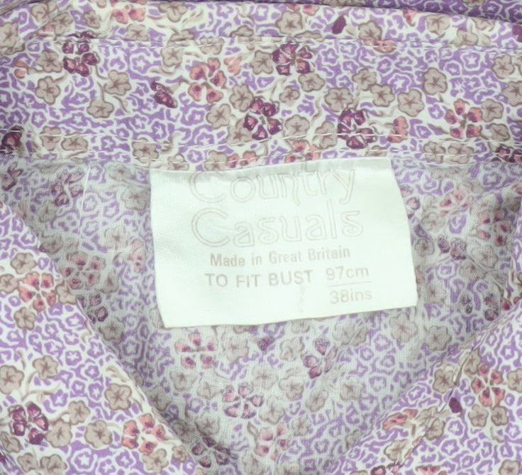 Country Casuals Womens Multicoloured UK 16 Floral Long Sleeve Button-Up Shirt