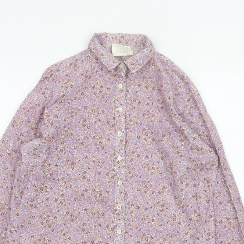 Country Casuals Womens Multicoloured UK 16 Floral Long Sleeve Button-Up Shirt