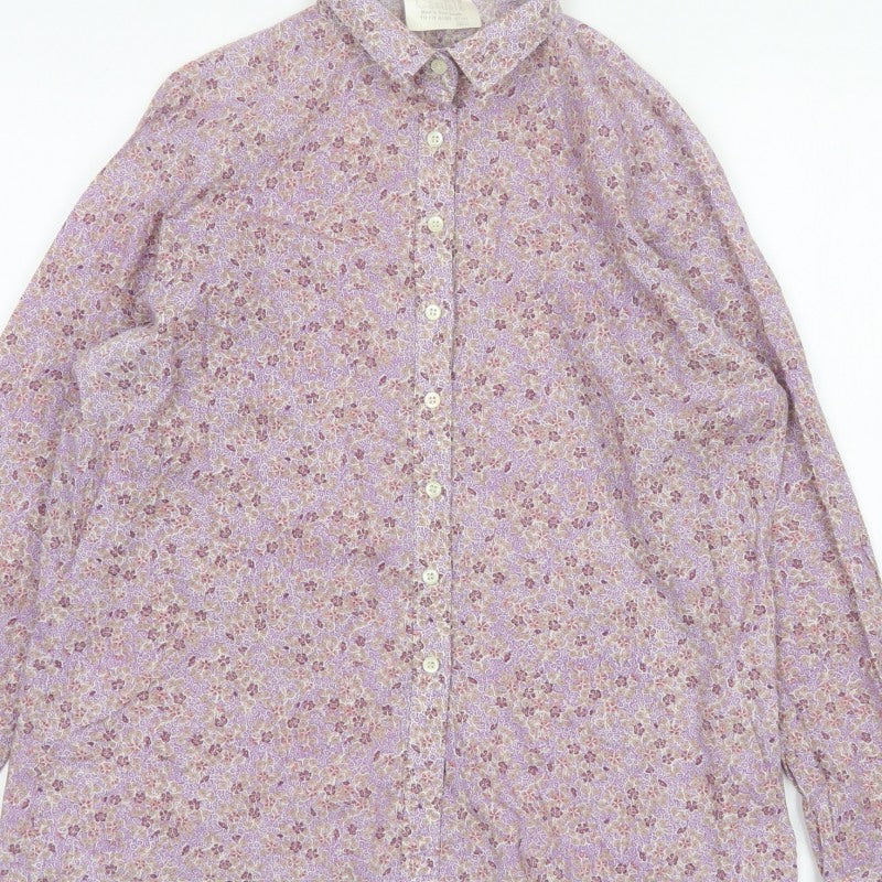 Country Casuals Womens Multicoloured UK 16 Floral Long Sleeve Button-Up Shirt