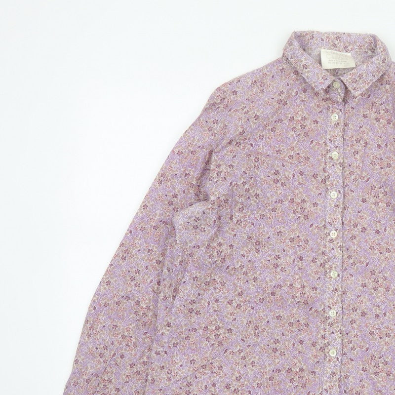 Country Casuals Womens Multicoloured UK 16 Floral Long Sleeve Button-Up Shirt