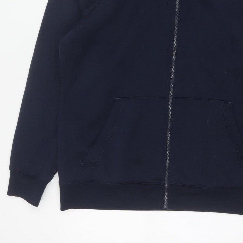 Slazenger Men’s Blue XL Full Zip Logo Hoodie Fleece Drawstring
