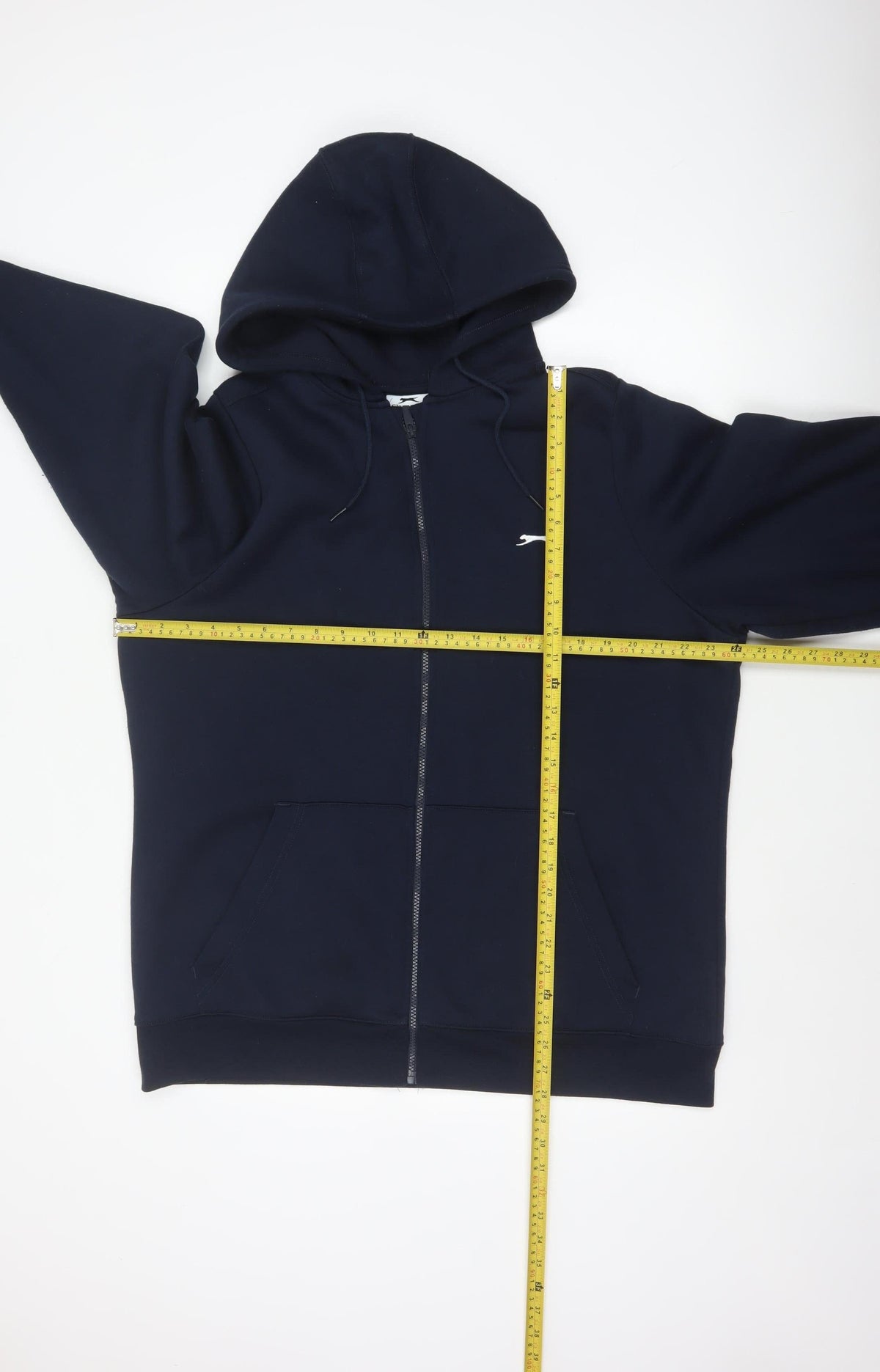 Slazenger Men’s Blue XL Full Zip Logo Hoodie Fleece Drawstring