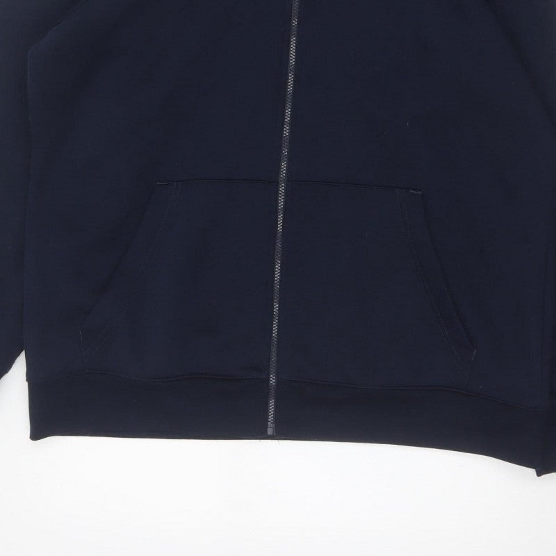Slazenger Men’s Blue XL Full Zip Logo Hoodie Fleece Drawstring