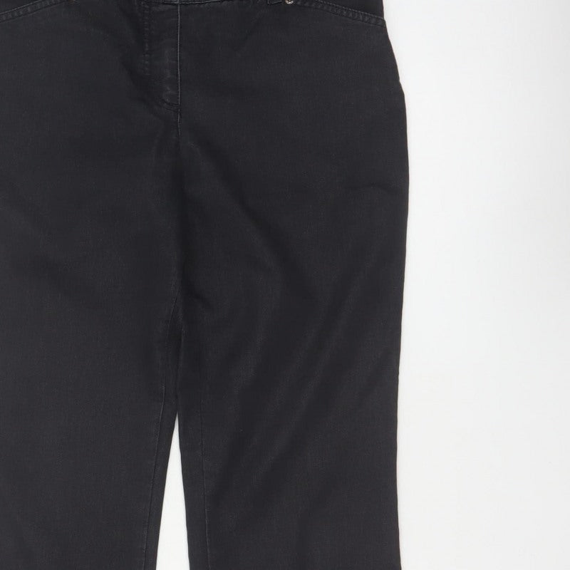 Per Una Women’s Black UK 10 High Rise Bootcut Stretch Jeans