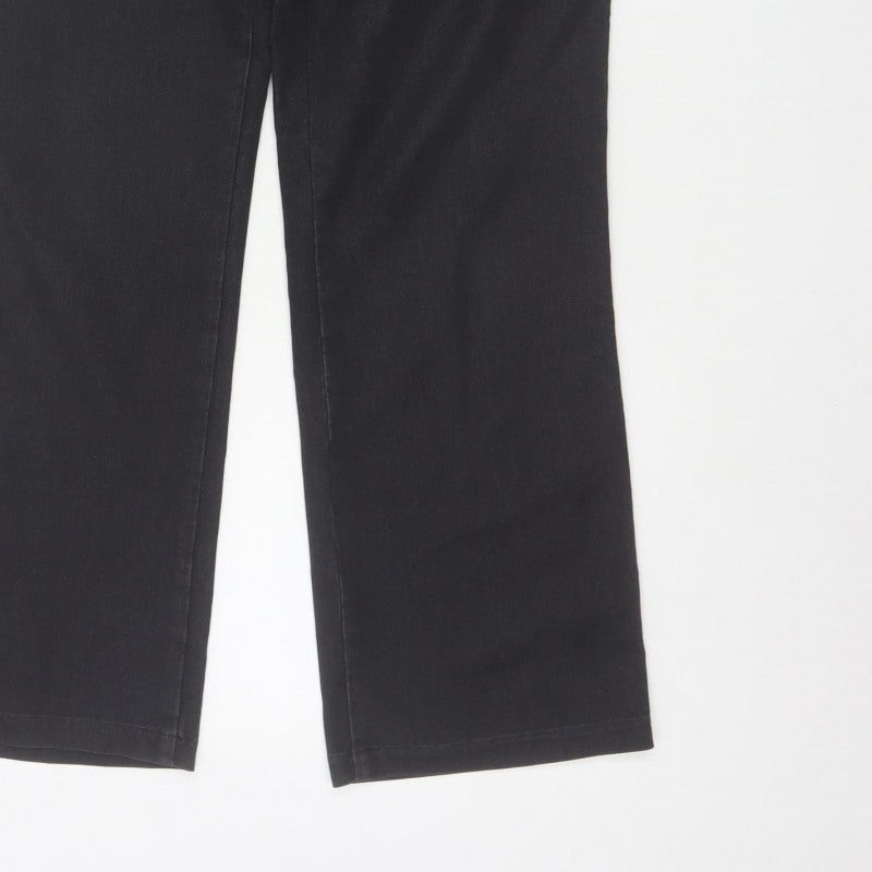 Per Una Women’s Black UK 10 High Rise Bootcut Stretch Jeans