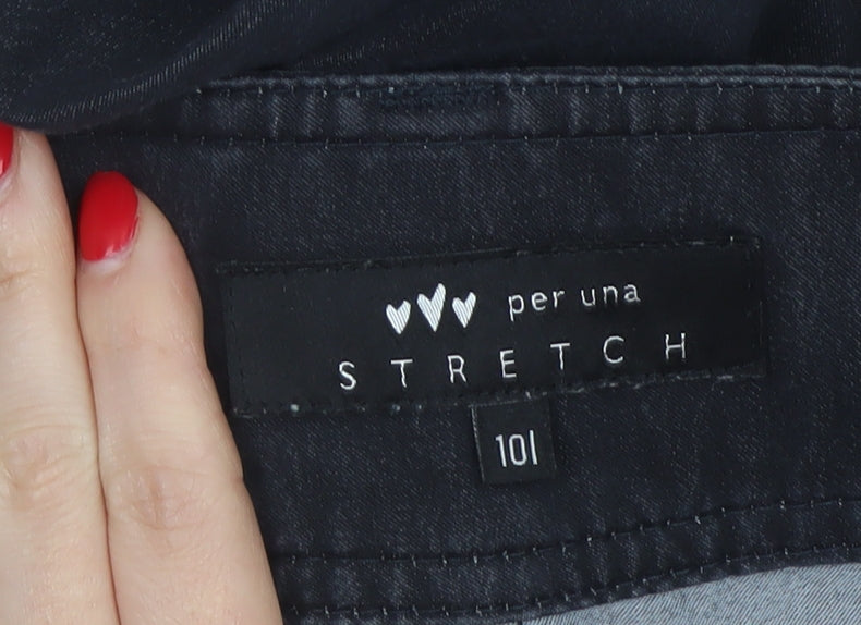 Per Una Women’s Black UK 10 High Rise Bootcut Stretch Jeans