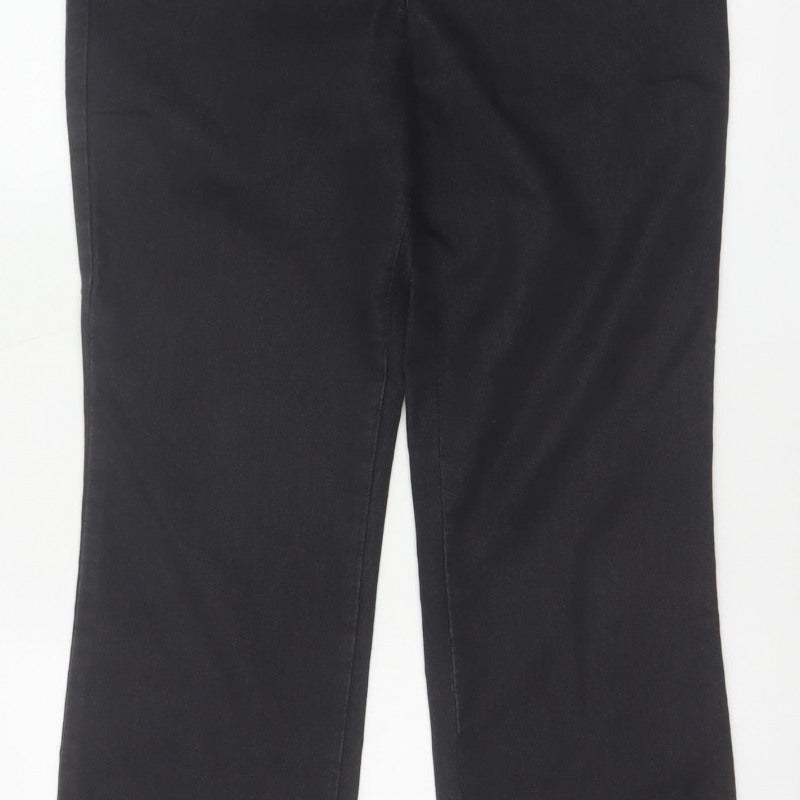Per Una Women’s Black UK 10 High Rise Bootcut Stretch Jeans