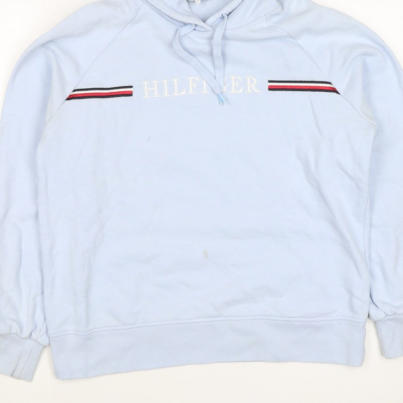 Tommy Hilfiger Women’s Blue S Pullover Logo Hoodie