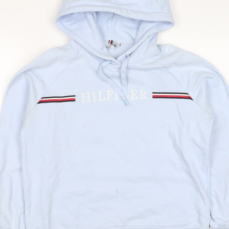 Tommy Hilfiger Women’s Blue S Pullover Logo Hoodie