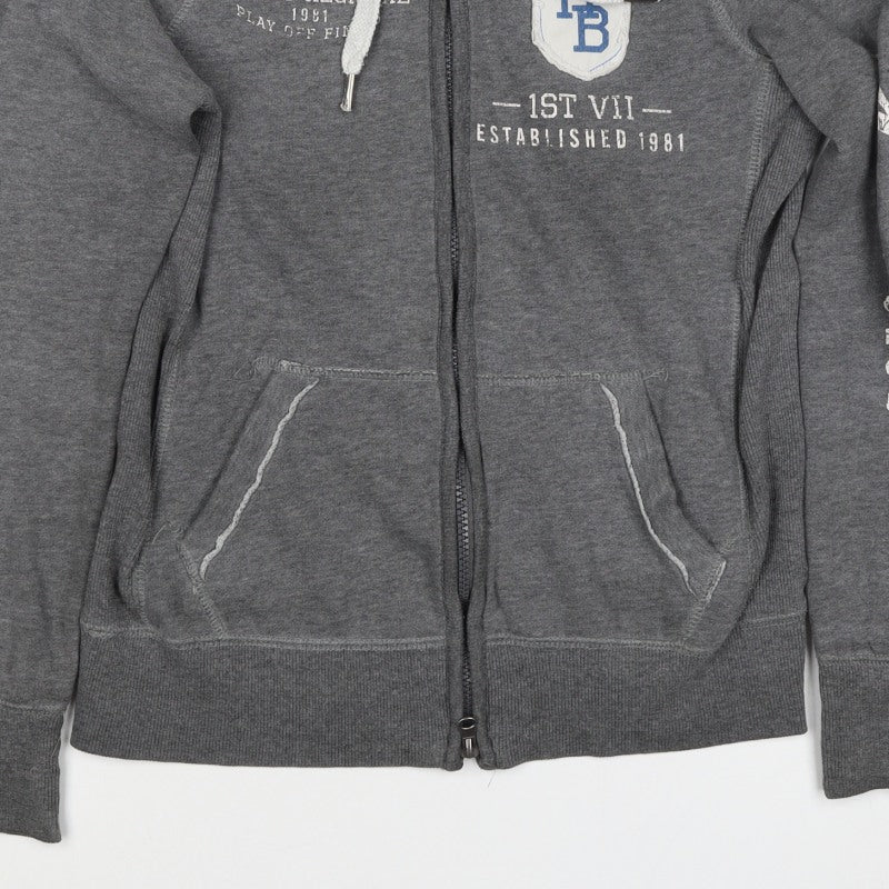 Authentic Apparel Women’s Grey Size 8 Full Zip College Hoodie
