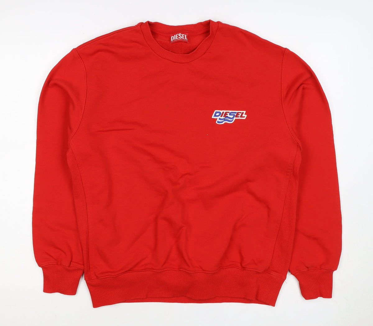 Diesel Women’s Red Size 16 Logo Raglan Crew Neck Sweatshirt