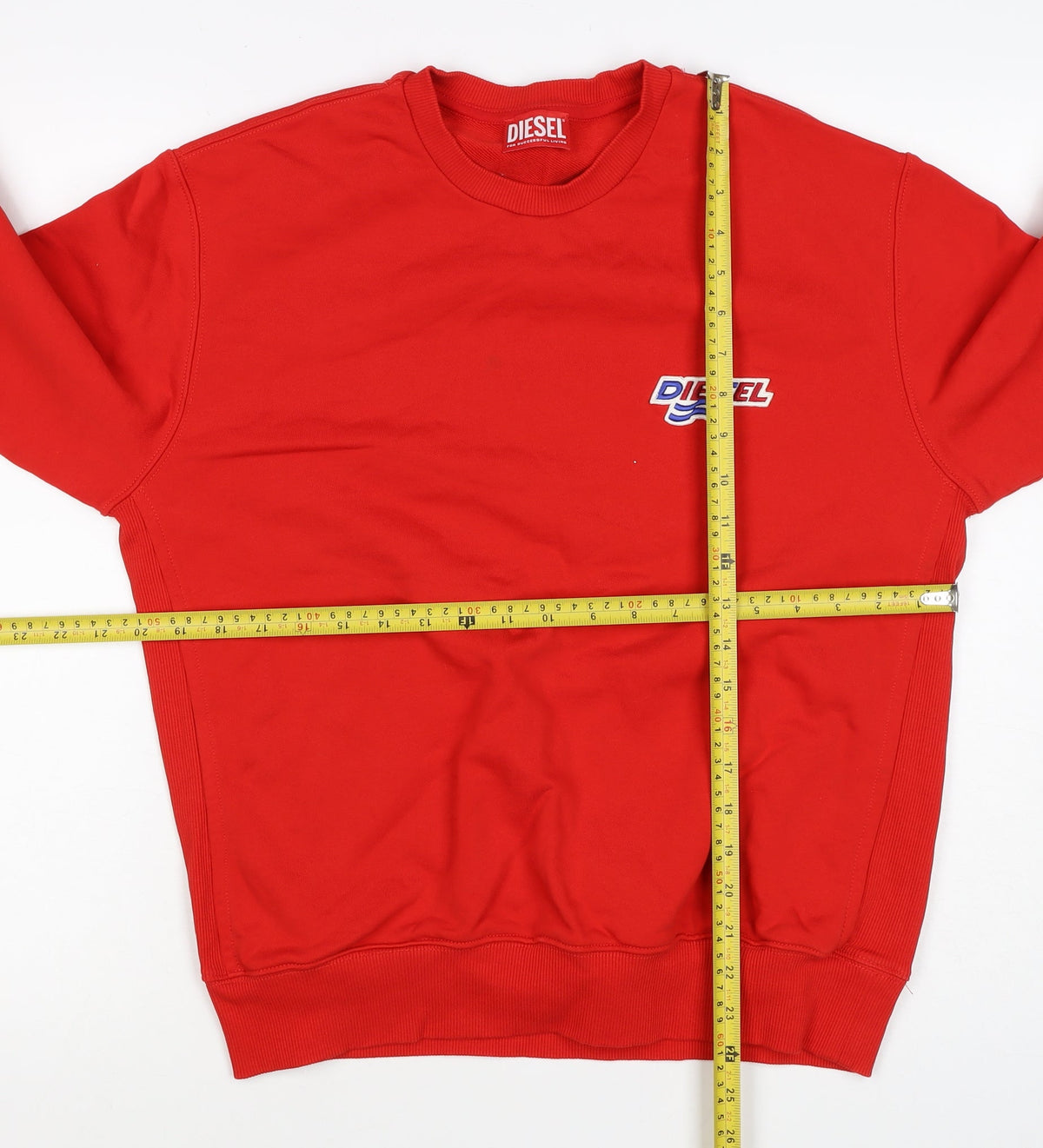 Diesel Women’s Red Size 16 Logo Raglan Crew Neck Sweatshirt