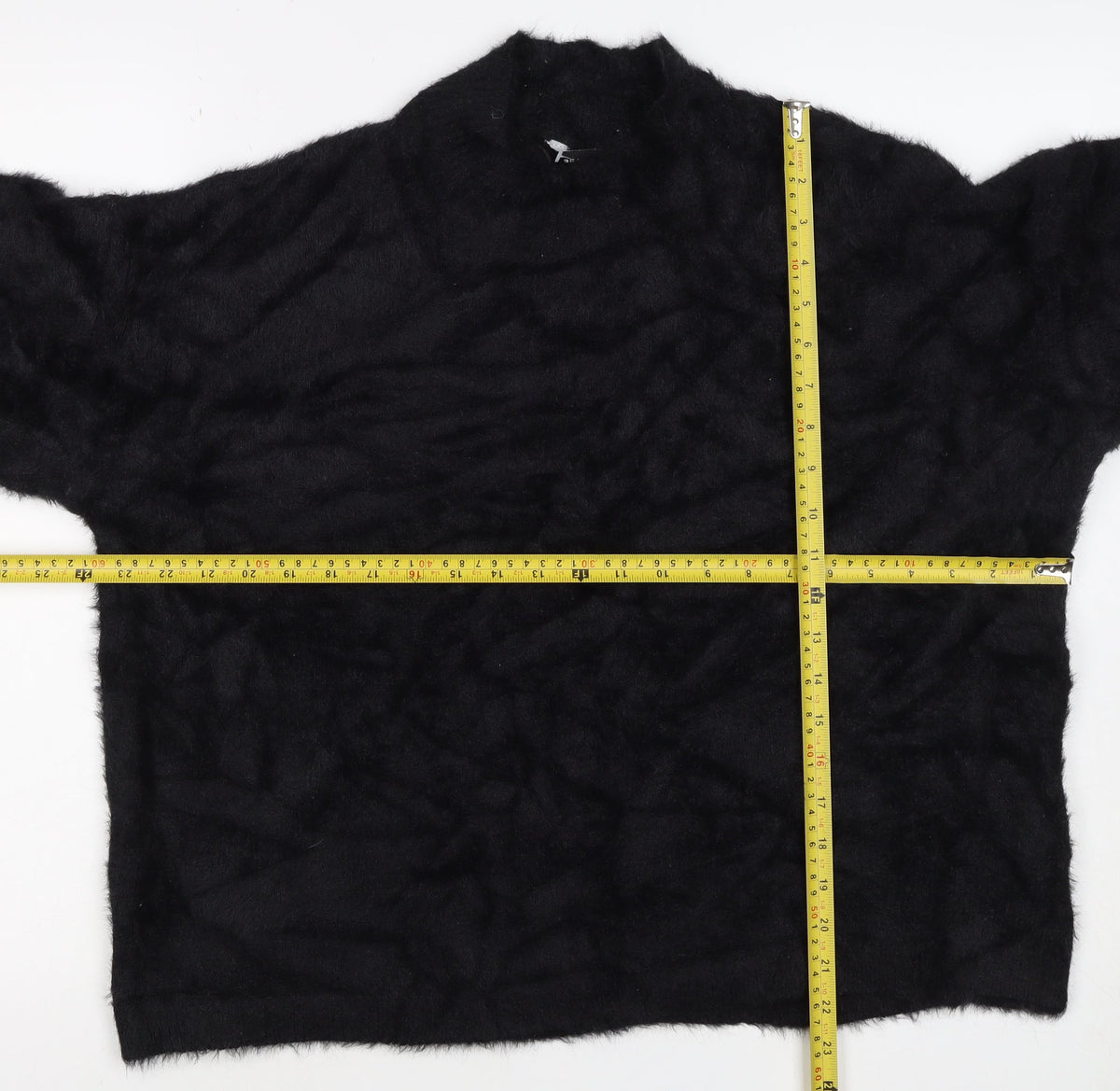 Peacocks Women Black XL Fluffy Open Knit Long Sleeve Cardigan