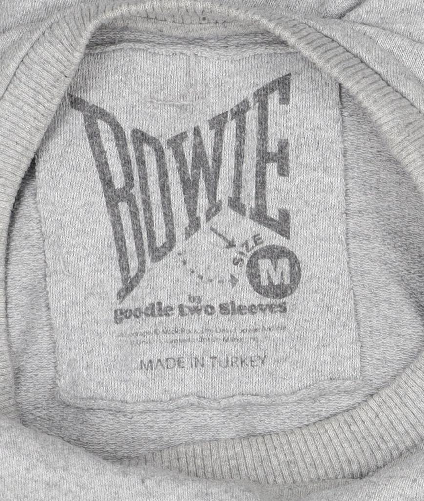 Hype Mens Grey M David Bowie Graphic Print Crew Neck Sweatshirt