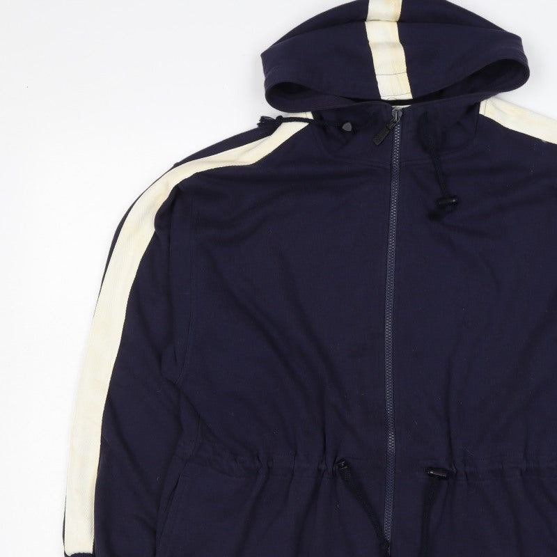 Marks and Spencer Women Blue UK 14 Full Zip Hooded Fleece Hoodie