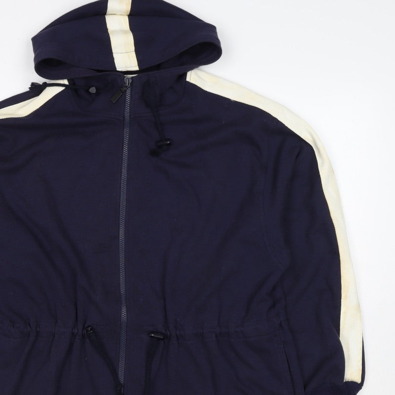 Marks and Spencer Women Blue UK 14 Full Zip Hooded Fleece Hoodie