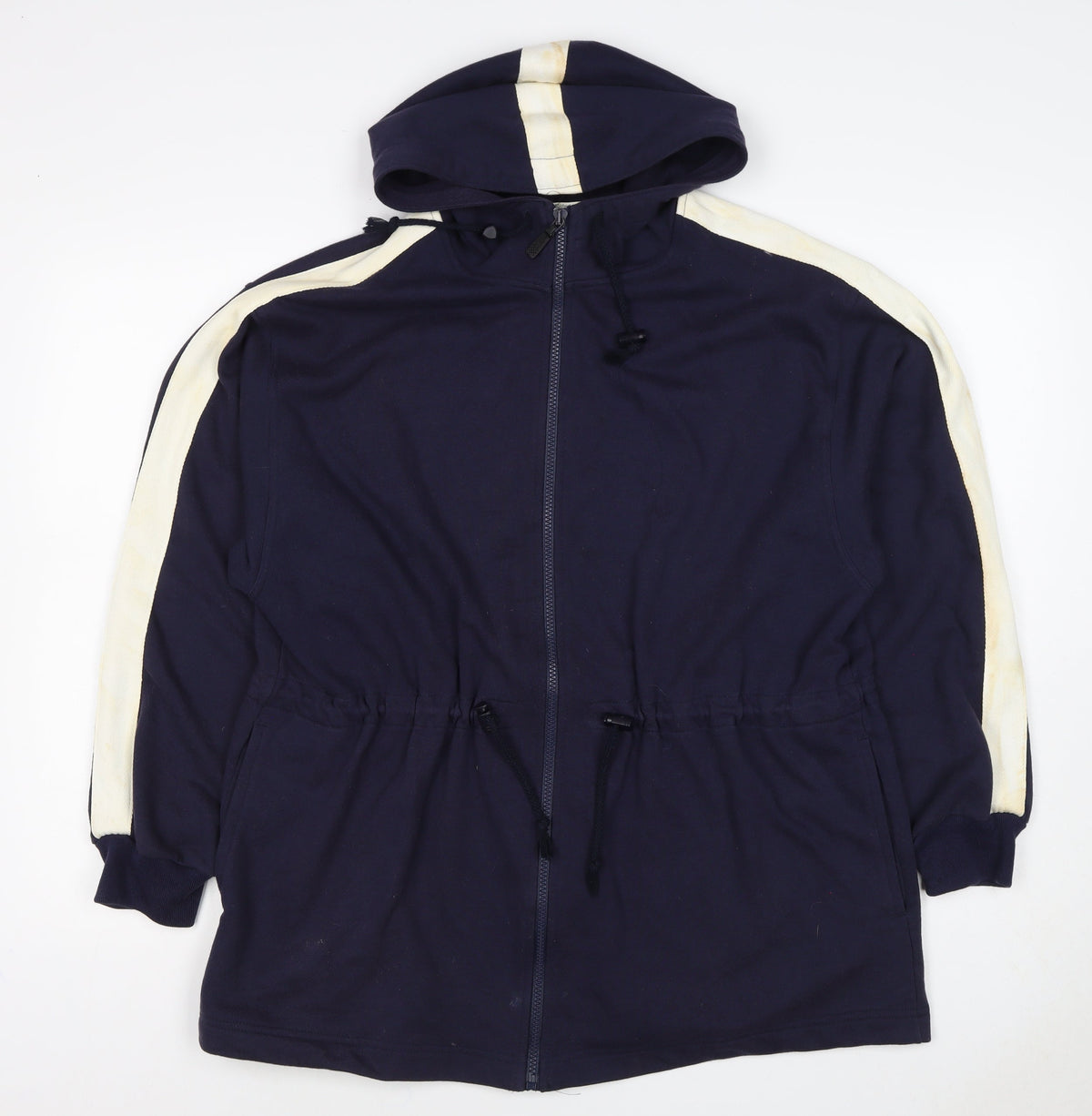 Marks and Spencer Women Blue UK 14 Full Zip Hooded Fleece Hoodie