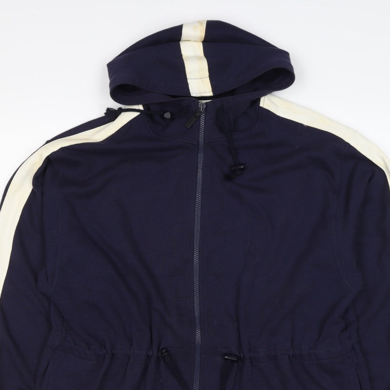 Marks and Spencer Women Blue UK 14 Full Zip Hooded Fleece Hoodie