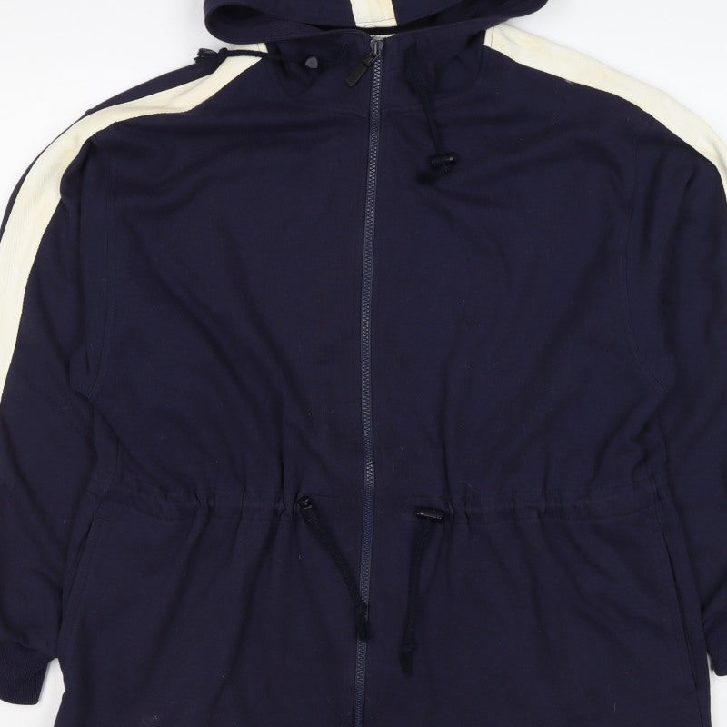 Marks and Spencer Women Blue UK 14 Full Zip Hooded Fleece Hoodie
