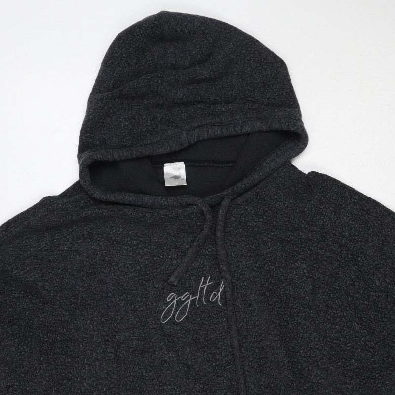 g&g Women Black M Teddy Fleece Pullover Hoodie Kangaroo Pocket