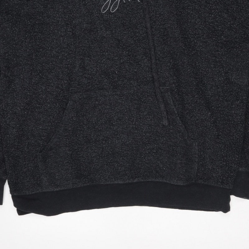 g&g Women Black M Teddy Fleece Pullover Hoodie Kangaroo Pocket