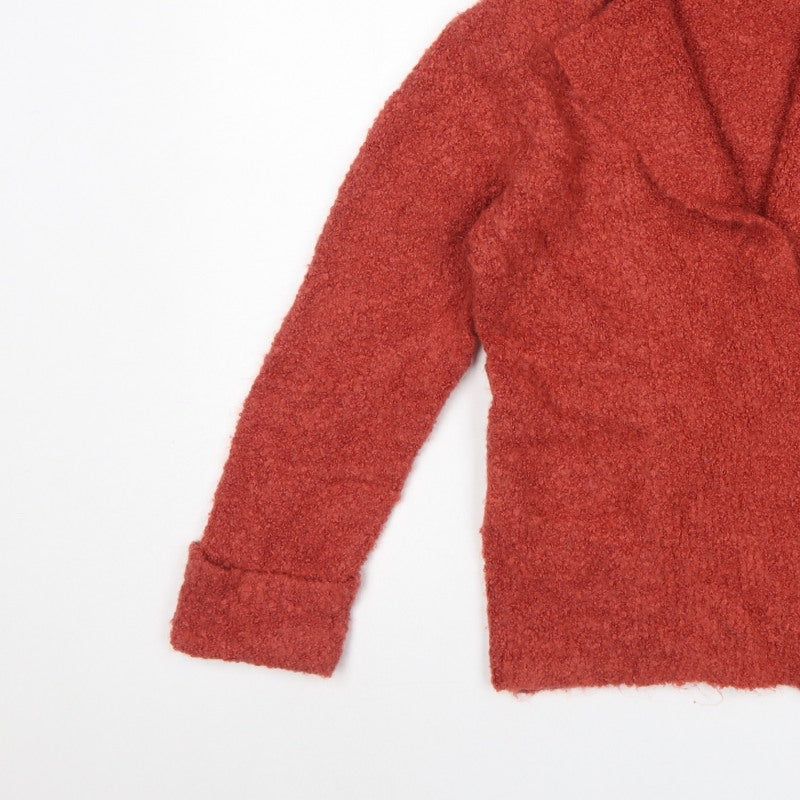 Marks & Spencer Women’s Red Textured Open Cardigan Size S