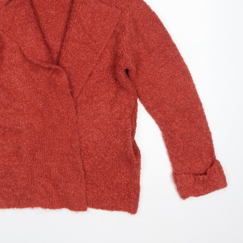 Marks & Spencer Women’s Red Textured Open Cardigan Size S
