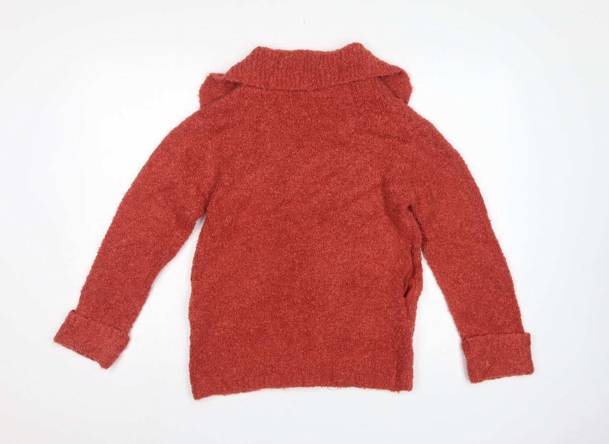 Marks & Spencer Women’s Red Textured Open Cardigan Size S