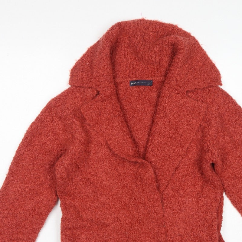 Marks & Spencer Women’s Red Textured Open Cardigan Size S
