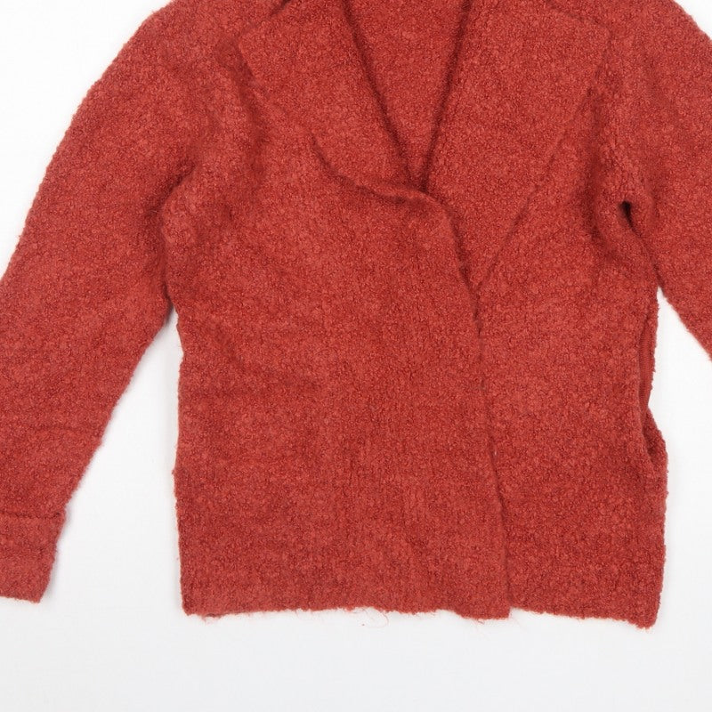 Marks & Spencer Women’s Red Textured Open Cardigan Size S
