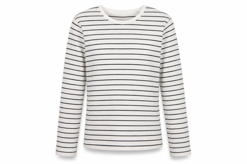 John Lewis Girls White Black Stripe Ribbed Long Sleeve T-Shirt Age 10