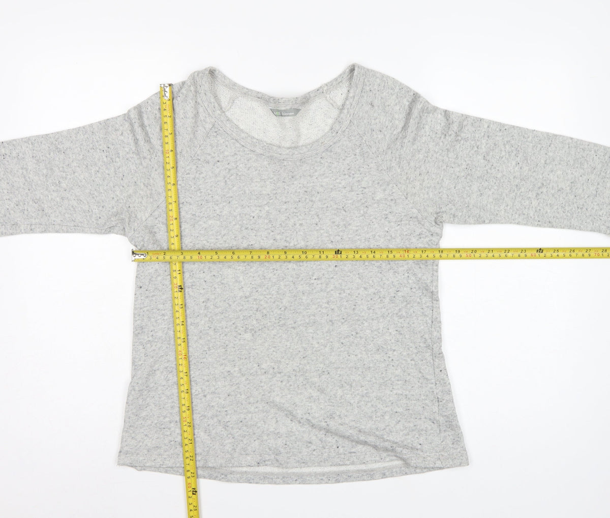 Marks & Spencer Women Grey UK 14 Jersey Raglan 3/4 Sleeve T-Shirt