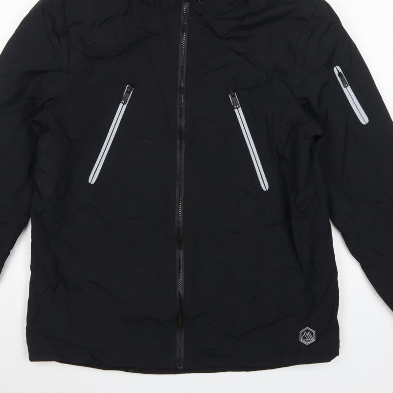 Marks & Spencer Boys Black 14-15 Years Hooded Stormwear Padded Parka Jacket