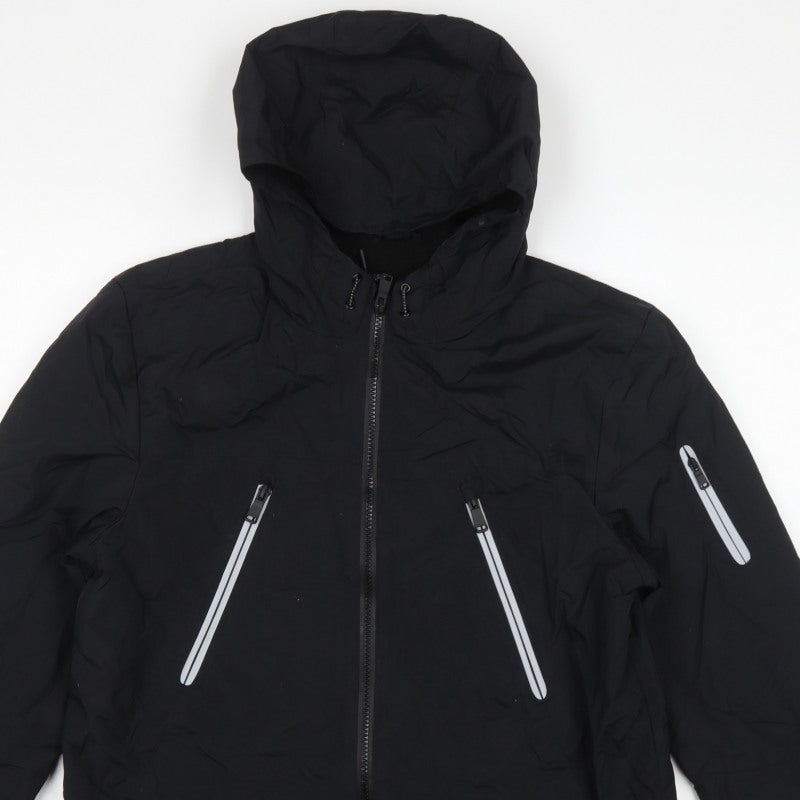 Marks & Spencer Boys Black 14-15 Years Hooded Stormwear Padded Parka Jacket