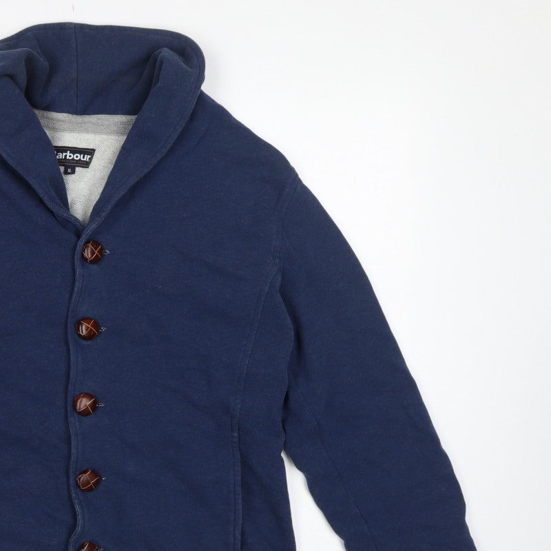 Barbour Men’s Blue XL Hooded Button Casual Basic Jacket