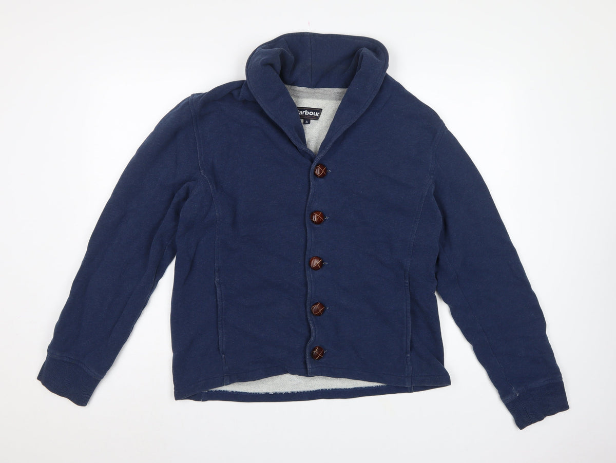Barbour Men’s Blue XL Hooded Button Casual Basic Jacket