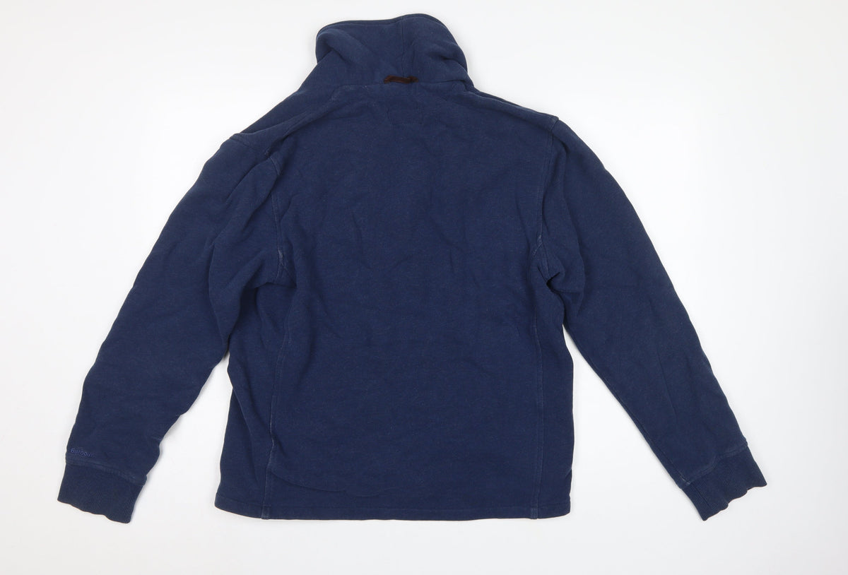 Barbour Men’s Blue XL Hooded Button Casual Basic Jacket