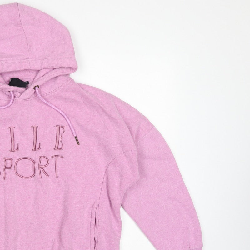 Elle Sport Women’s Pink M Pullover Hoodie Embroidered Logo