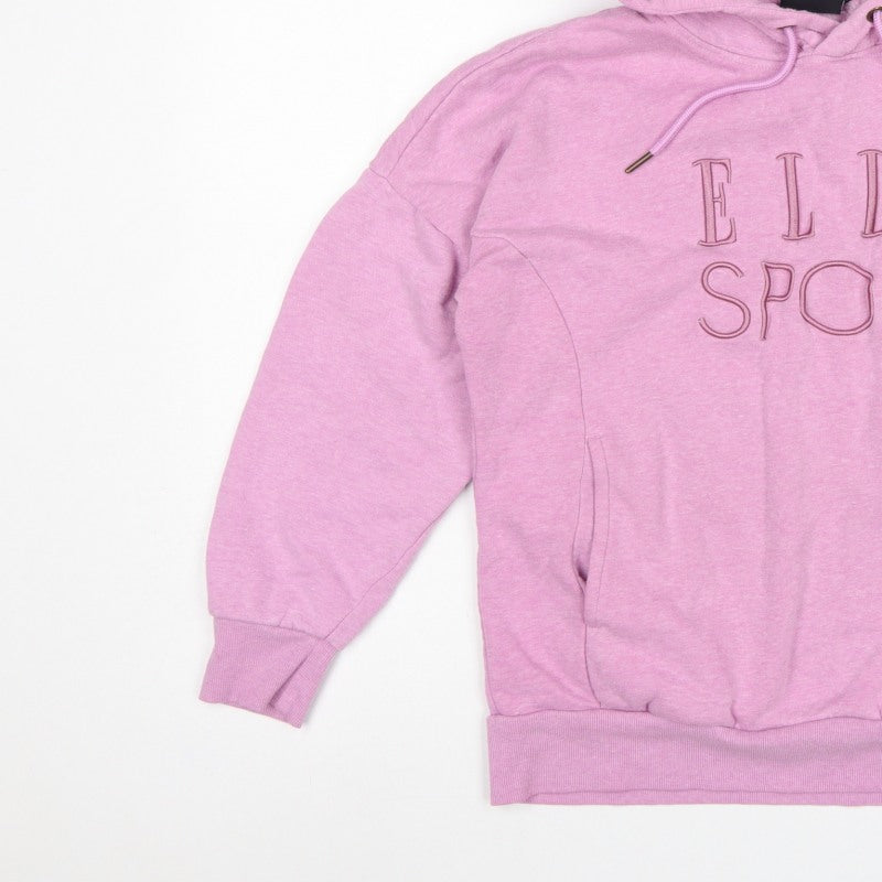 Elle Sport Women’s Pink M Pullover Hoodie Embroidered Logo