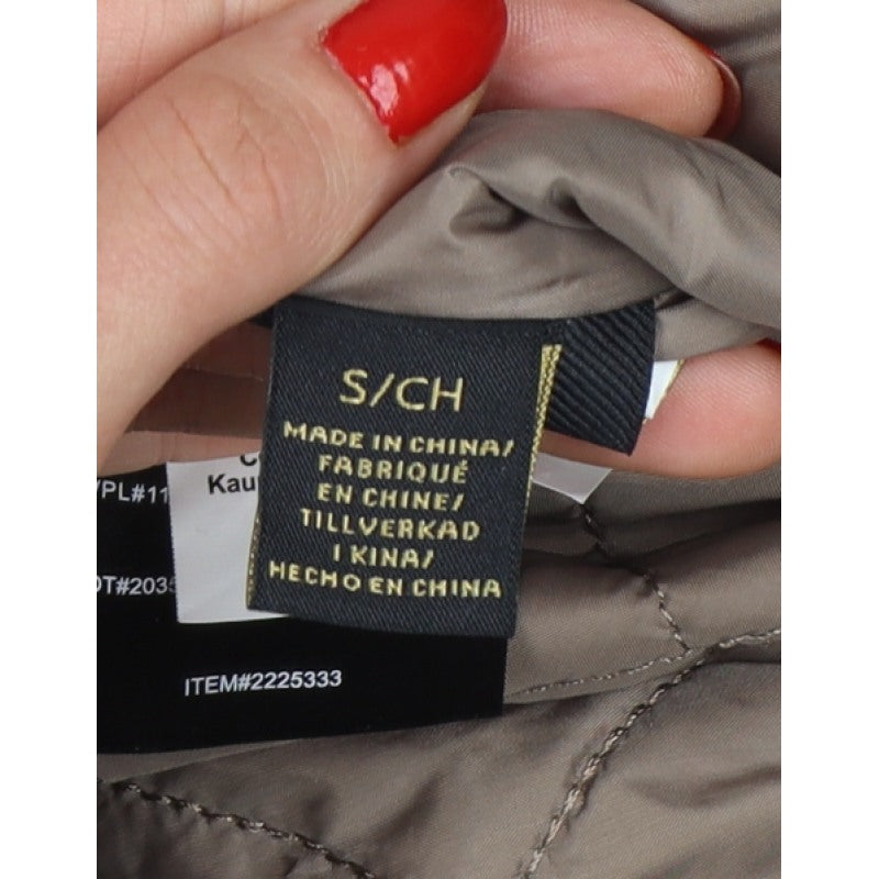 Weatherproof Women's Blue S Quilted Hooded Mid-Length Coat Jacket