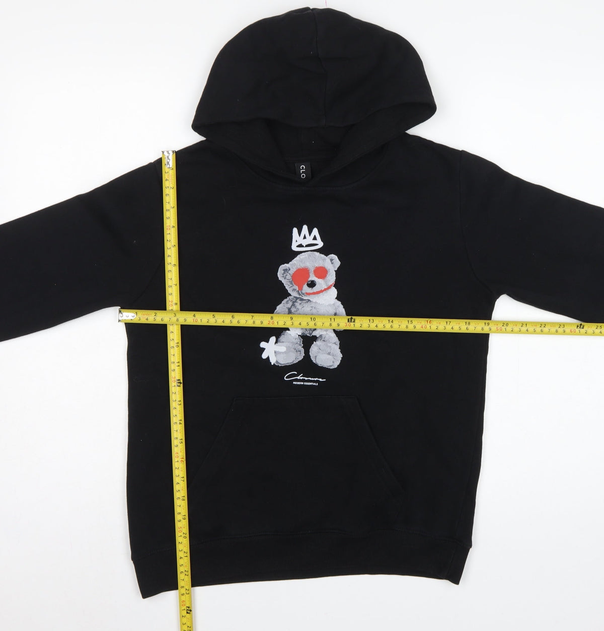 Closure LDN Boys Black 12-13 Years Bear Graphic Pullover Hoodie