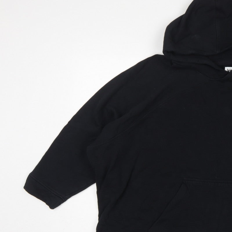 Kin Women Black XL Oversized Tunic Hoodie Kangaroo Pocket