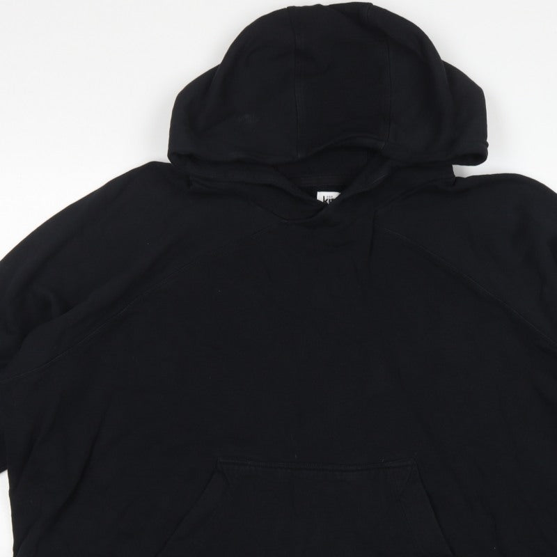 Kin Women Black XL Oversized Tunic Hoodie Kangaroo Pocket