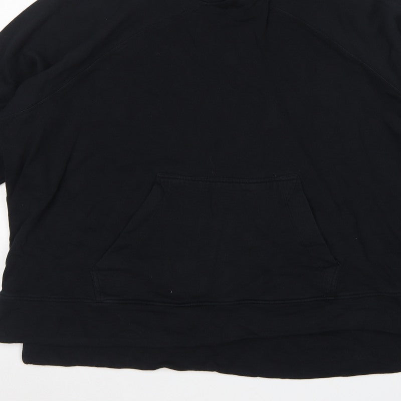 Kin Women Black XL Oversized Tunic Hoodie Kangaroo Pocket