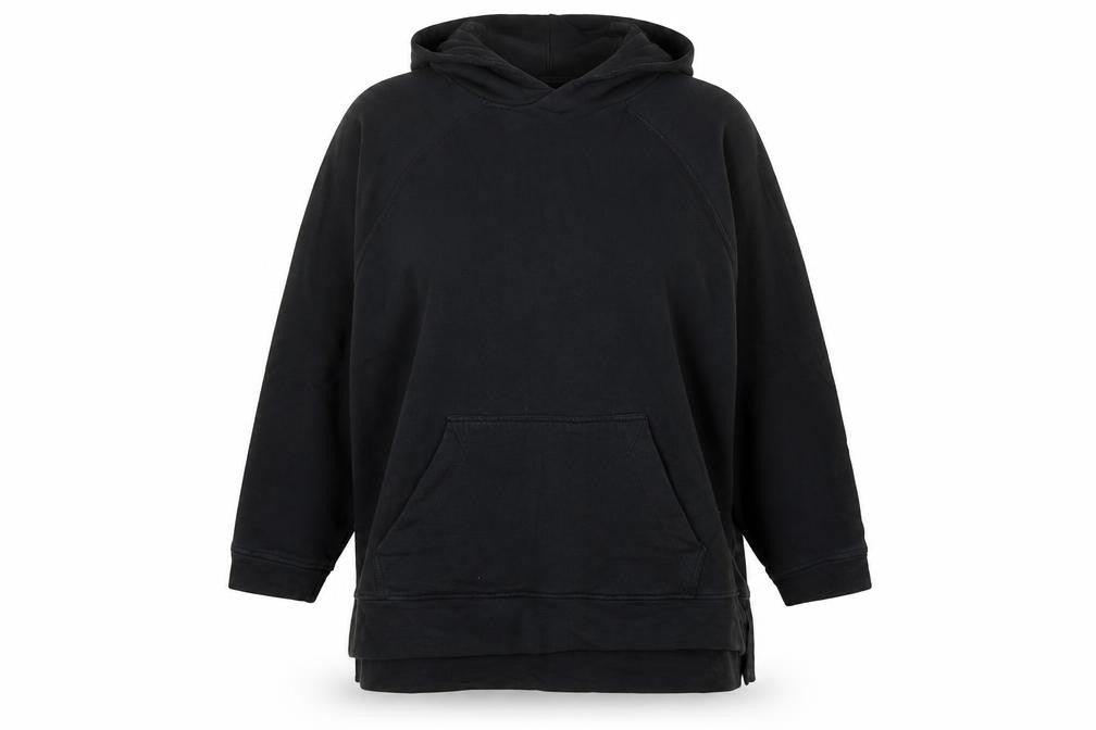 Kin Women Black XL Oversized Tunic Hoodie Kangaroo Pocket