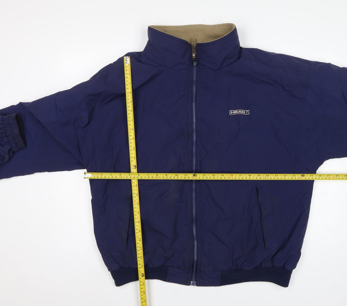 HEAD Mens Blue XL Fleece Lined Full Zip Bomber Jacket