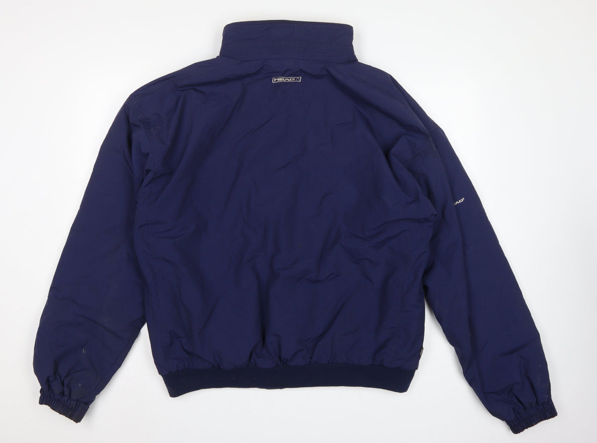 HEAD Mens Blue XL Fleece Lined Full Zip Bomber Jacket