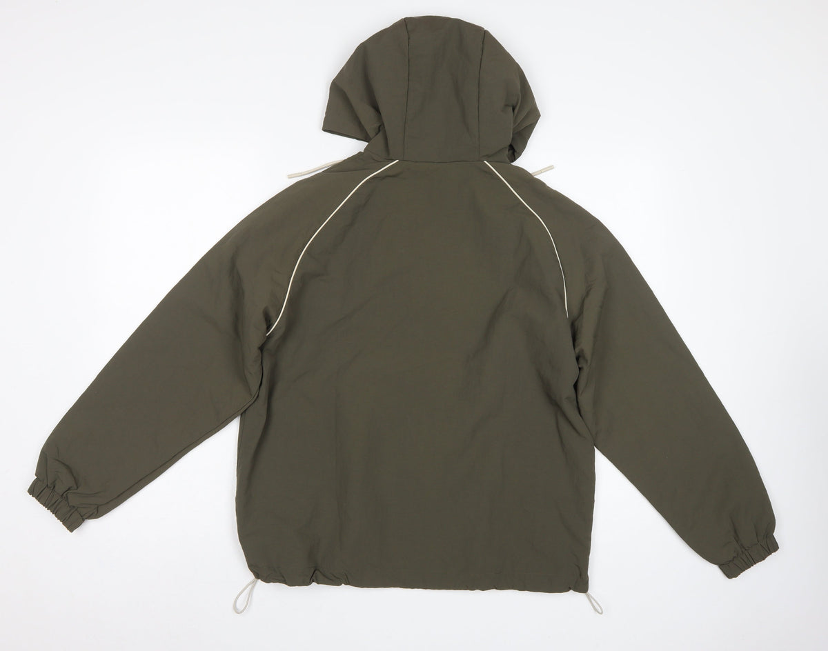 Primark Womens Green XS Hooded Colour Block Windbreaker Jacket