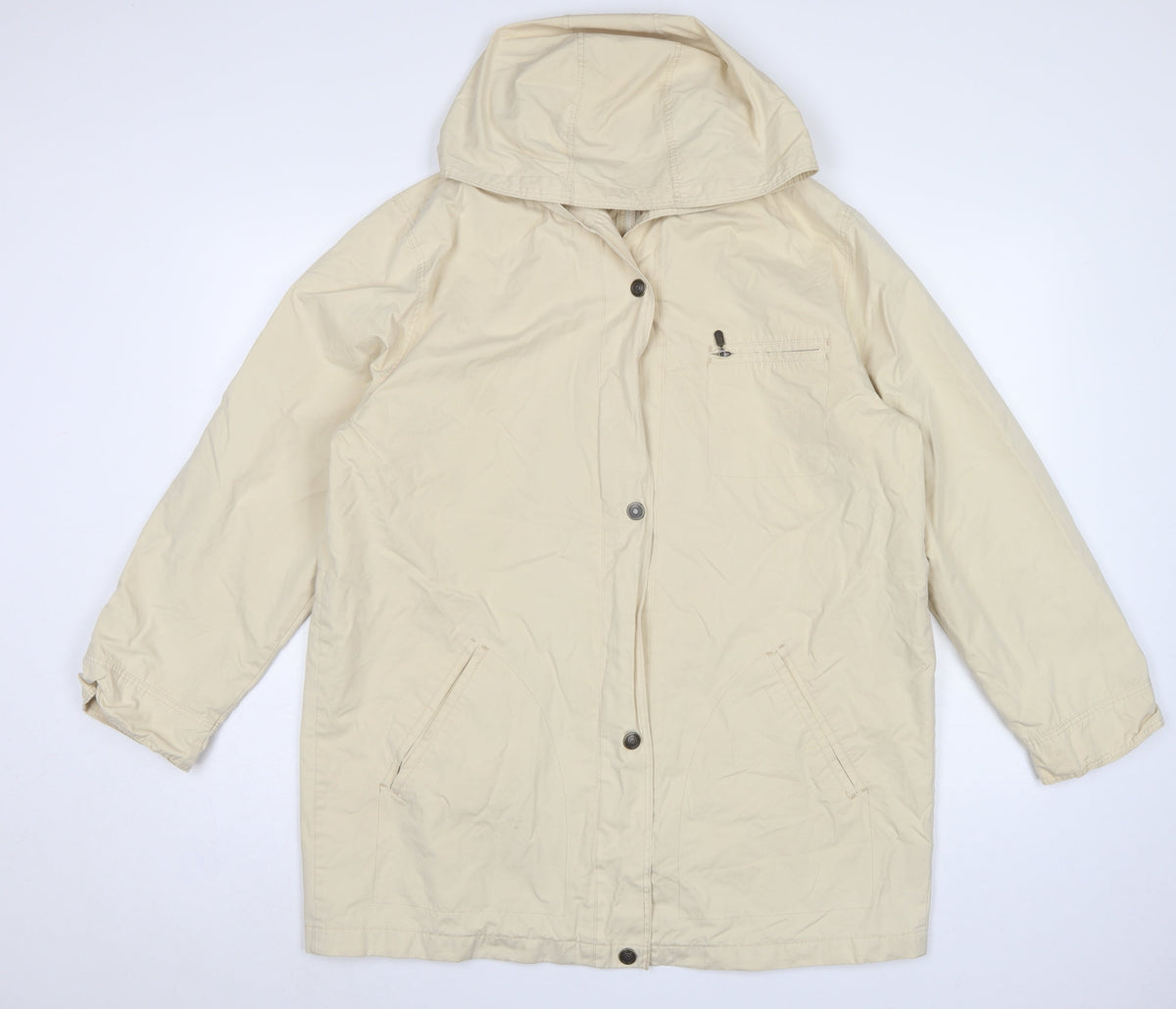 Marks & Spencer St Michael Women's Beige UK 16 Hooded Parka Coat