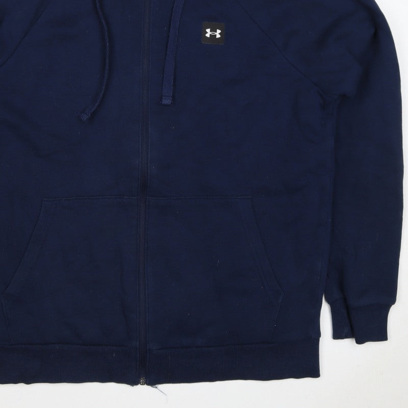 Under Armour Men’s Blue Medium Full Zip Hooded ColdGear Hoodie